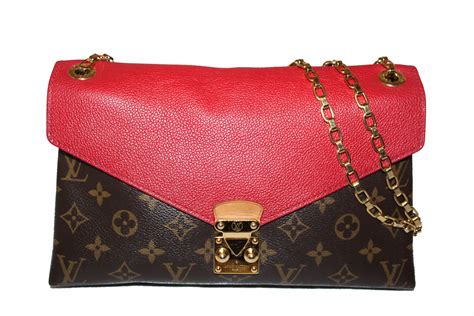 louis vuitton chain strap red monogram|Louis Vuitton strap bag.